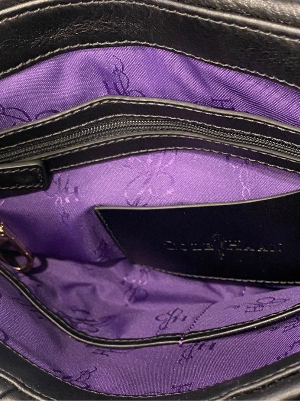 Cole Haan Jenna Leather Shoulder Bag Black Braided Strap NWT - Picture 6 of 15
